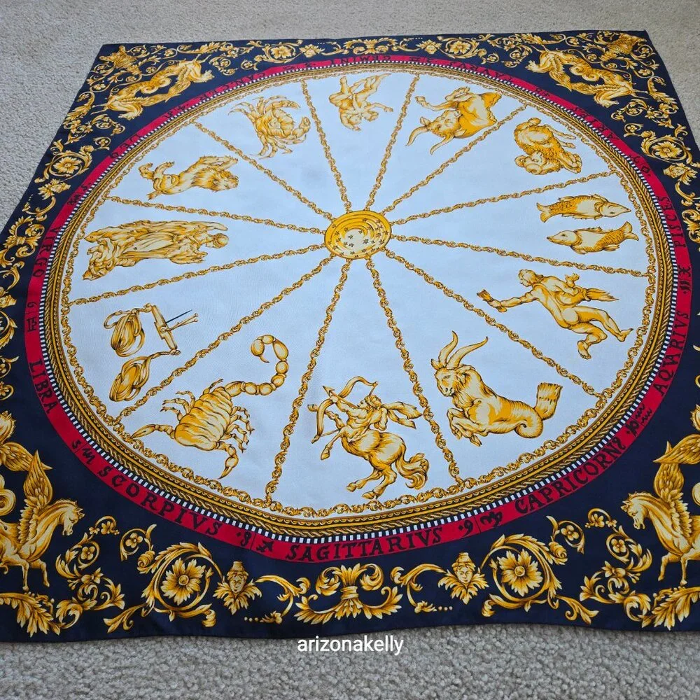 Ann Taylor Silk Scarf Zodiac Horoscope Astrology